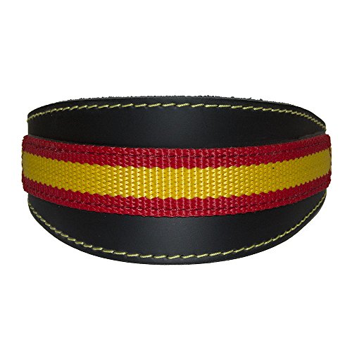 Mapel 622171 Collar de Perro Galgo con Detalle de Bandera y Costura 47 cm, Colores aleatorias