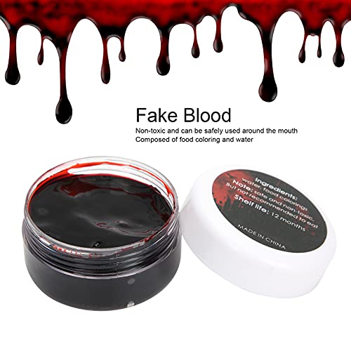 Maquillaje Gel de sangre coagulada, Maquillaje sangre Disfraz de Halloween Escenario Herida Cicatriz Sangre falsa Maquillaje de efecto especial Sangre