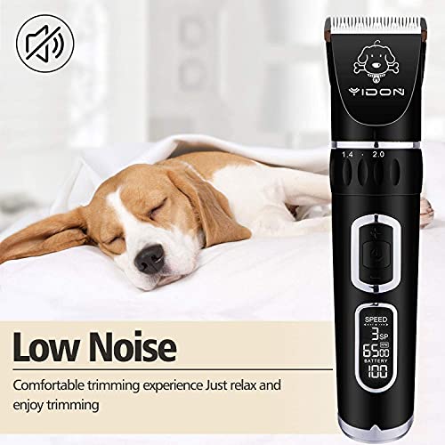 Maquina Cortar Pelo Perros Profesional,Carga Rápida Silencioso Cortador de Pelo Pantalla LED Inteligente con 4 Peines Para Cabello Grueso,Largo,Rizado,Corto Perros,Gatos y Otros Animales