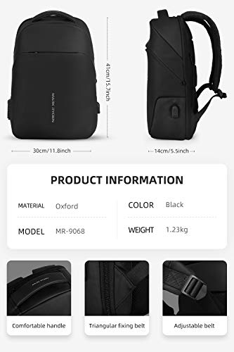 MARK RYDEN Anti-Theft Backpack with TSA Lock Men's Laptop Backpack for 15.6 Inch Laptop for Travel School Business（Without Raincoat）