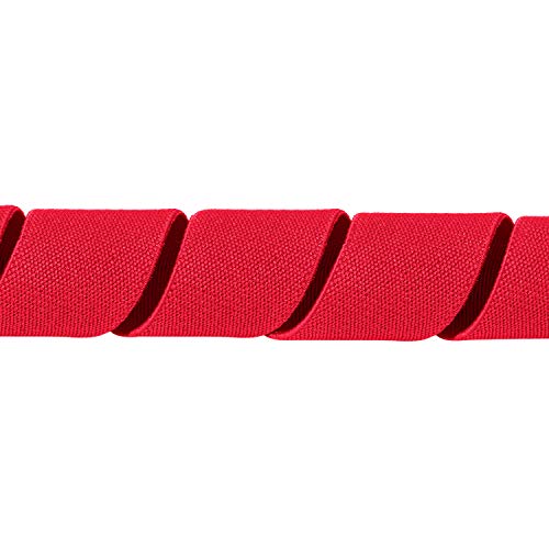 MASADA tirantes calidad fabricados a mano, con cierres de mosquetón resistentes y ajustes continuos con anchura de 3,5 cm para tallas de hasta 195 cm - rojo oscura