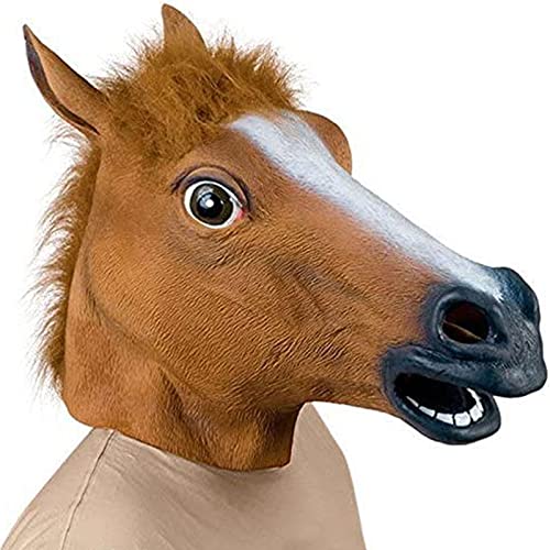 Máscara de caballo de Supmaker, hecha de látex, para disfraz de Halloween
