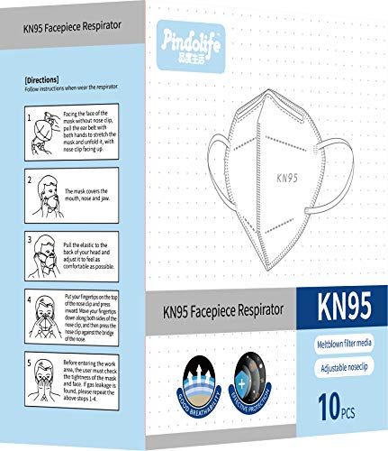 Mascarilla KN95 de 4 Capas, Filtración 95% (Paquete de 10 Unidades)