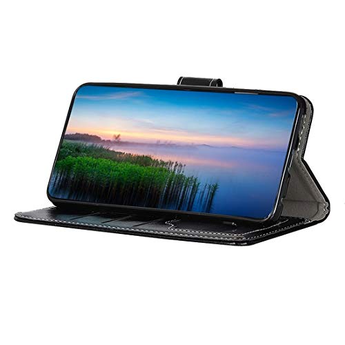 MDYHMC YXCY Ayhh Caja de Cuero Horizontal de la Textura Horizontal de la Textura del Caballo Retro con el Soporte y Las tragamonedas de Las Tarjetas Billetera y Marco de Fotos for ZTE Blade A5 2019