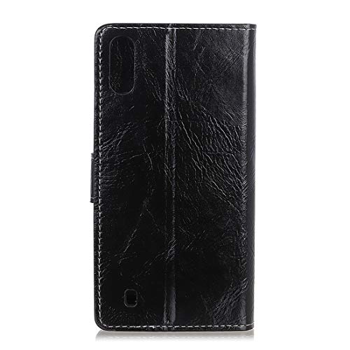 MDYHMC YXCY Ayhh Caja de Cuero Horizontal de la Textura Horizontal de la Textura del Caballo Retro con el Soporte y Las tragamonedas de Las Tarjetas Billetera y Marco de Fotos for ZTE Blade A5 2019