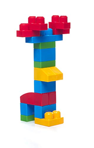Mega Bloks Bolsa clásica con 60 bloques de construcción, juguetes bebés 1 año (Mattel DCH55)