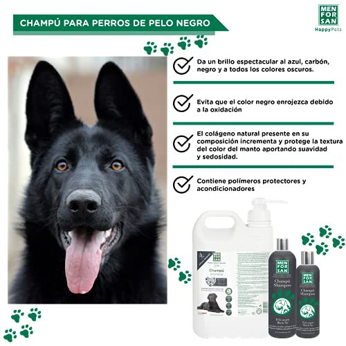 MENFORSAN Champú Perros Pelo Negro 1L | Intensificador del Color