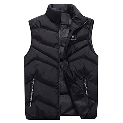 Mens Padded Gilet - Puffer Vest, Body Warmer, Lightweight Sleeveless Jacket, Quilted Coat - for Winter Travelling, Walking