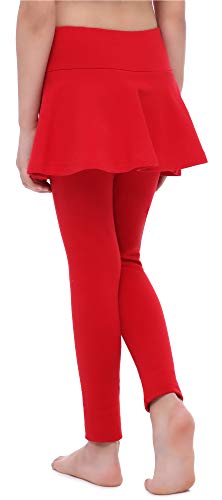 Merry Style Leggings Mallas Largas con Falda Niña MS10-254 (Rojo, 110 cm)