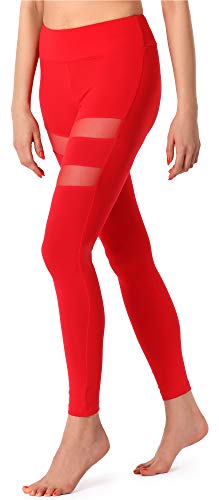 Merry Style Leggins Largos Mallas Deportivas Mujer MS10-232 (Rojo, XL)