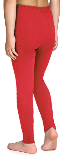 Merry Style Leggins Mallas Pantalones Largos Ropa Deportiva Niña MS10-225(Rojo, 134 cm)