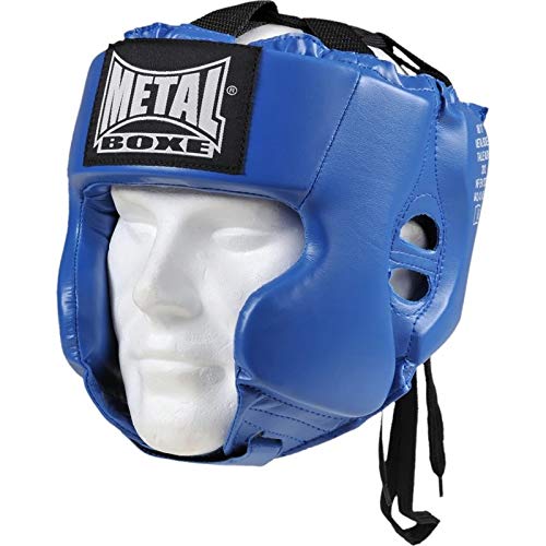 METAL BOXE MB117 - Casco de Boxeo, Color Azul - Azul, tamaño Junior