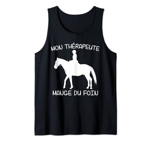 Mi terapeuta come del heno | Cavaliera de caballos Camiseta sin Mangas
