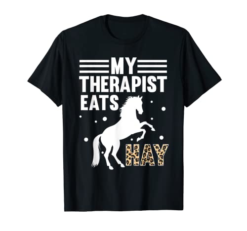 Mi terapeuta come heno Equitación Camiseta