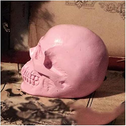 Mini adorno de calavera - Decoraciones personalizadas de Halloween Modelo de cabeza de calavera Figura en miniatura Material de resina Estatuilla de cabeza de calavera para juegos de exhibición de ven