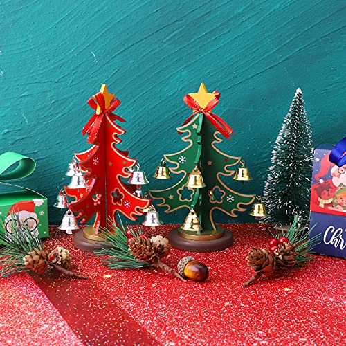 Mini cascabeles navideños,100 campanas pequeñas artesanales de oro y plata con gancho para colgar,campanas de viento,adornos para árboles de Navidad,campanas de tono para hacer bricolaje