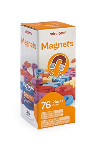 Miniland - Letras magnéticas Mayúsculas, 76 piezas (45312)