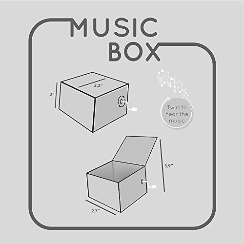 MINSOTO Caja de música de Madera Tallada a Mano, diseño de la Leyenda de Zelda (Azul)