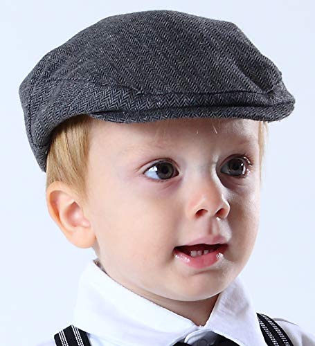 mintgreen Gorra Newsboy Niño Recién Nacido Boina Tweed, Negro, 1-2 años (Tamaño del Fabricante: 50)