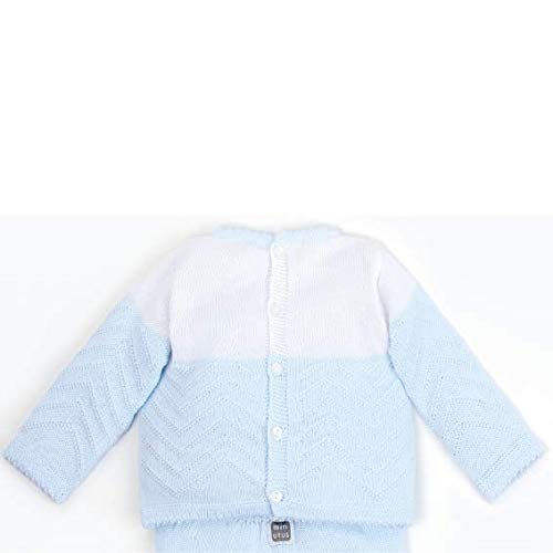 Minutus Jersey y Poaina bebé, Conjunto Plaf, 100% Algodón (Azul Celeste, 3-6 meses)