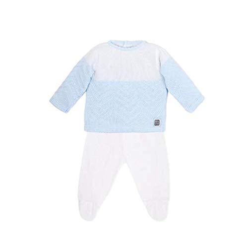 Minutus Jersey y Poaina bebé, Conjunto Plaf, 100% Algodón (Azul Celeste, 3-6 meses)