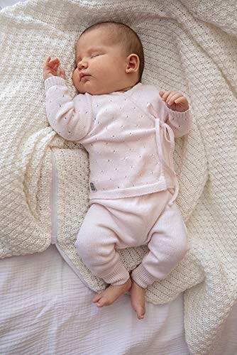 Minutus Polaina Bebé, Modelo Olmo, 100% Algodón (Rosa, 1-3 meses)