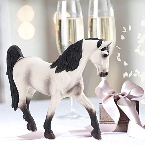 Modelo de caballo blanco sólido, modelo de caballo de plástico Simulación de juguete Animal salvaje Simulación