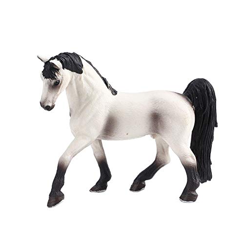 Modelo de caballo blanco sólido, modelo de caballo de plástico Simulación de juguete Animal salvaje Simulación