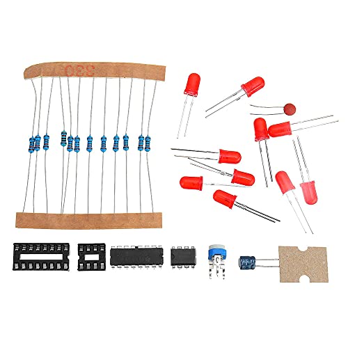 Módulo electrónico DIY 4017 de reproducción del caballo ligero LED NE555 agua kit de la raza del flash de la lámpara 5pcs Equipo electrónico de alta precisión