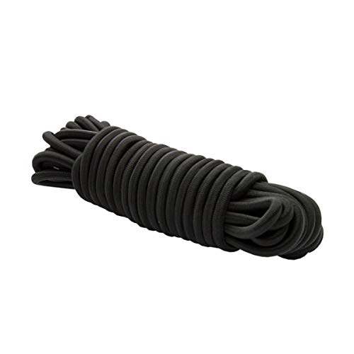 monoflex Cuerda de goma y lona con alta tensión 8 mm Negro