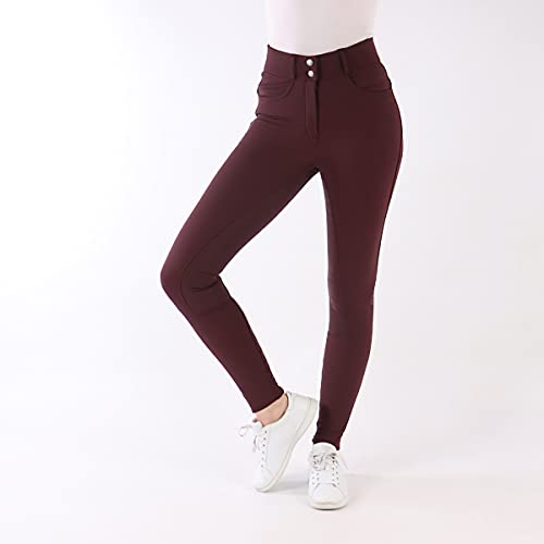 Montar Breeches Highwaist Megan 2.0 Full Grip in Size: 44. - Rojo - 44