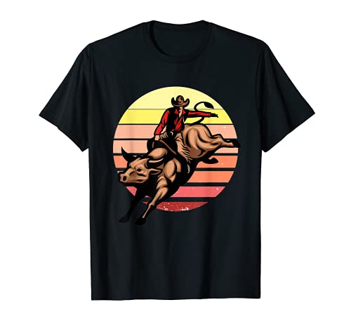 Montar el toro Vaquero Vintage Western Rodeo Camiseta