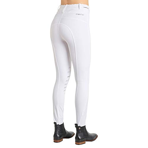 MONTAR Evelyn Riding Breeches - Casco de ciclismo para mujer (34"), color blanco