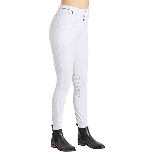 MONTAR Evelyn Riding Breeches - Casco de ciclismo para mujer (34"), color blanco