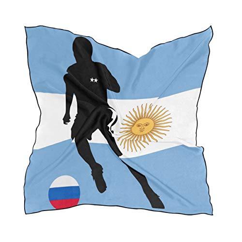 MONTOJ - Bufandas cuadradas para la cabeza de la bandera de Argentina