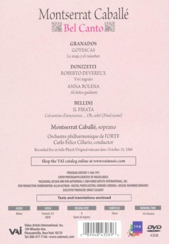 Montserrat Caballé - Bel Canto [Reino Unido] [DVD]
