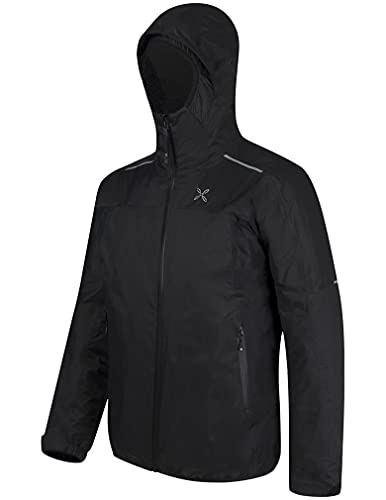 MONTURA Chaqueta Nevis 2.0 de hombre mjad81 x 90, color negro muy cálido, ideal para senderismo y alpinismo invernal, impermeable, relleno sintético Primaloft, Negro , XL