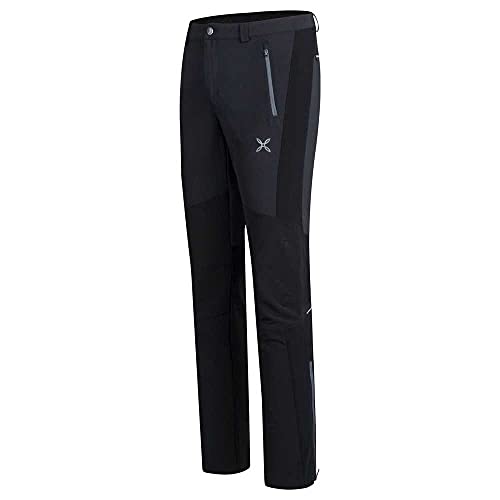 MONTURA Pantalones largos para hombre MPLA80X 9093, color negro, plomo, ideales para alpinismo, esquí, alpinismo, senderismo, escalada, Negro , XXL