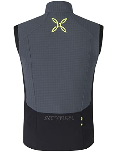 MONTURA Ski Style Vest MVVK05X 9070F - Chaleco técnico - Ideal para actividades al aire libre - Ideal para senderismo - Alpinismo - Esquís - Alpinismo - Modelo n. MVVK05X - 9070F, Negro , M