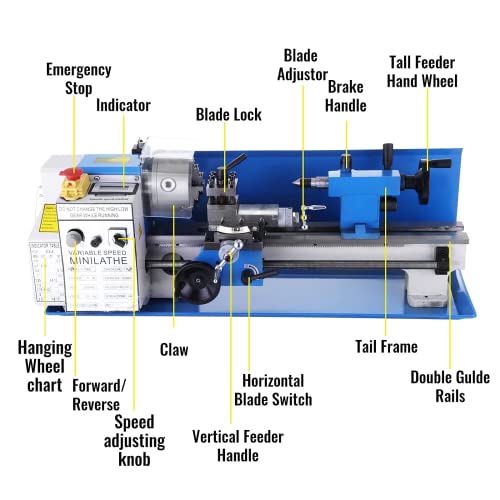 Mophorn CJ18A Mini Metal Torno-3 Nuevo 350X180mm