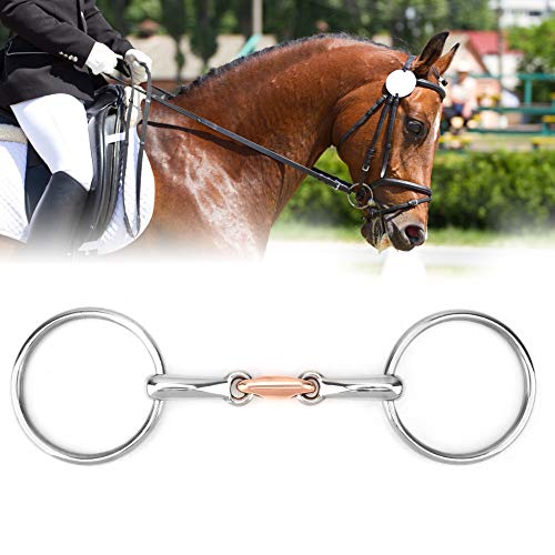 Mothinessto Brida Bitless, Boca De Caballo Rodillo Boca De Caballo Acero Inoxidable para Caballos Jóvenes(11,5)