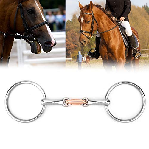 Mothinessto Brida Bitless, Boca De Caballo Rodillo Boca De Caballo Acero Inoxidable para Caballos Jóvenes(11,5)