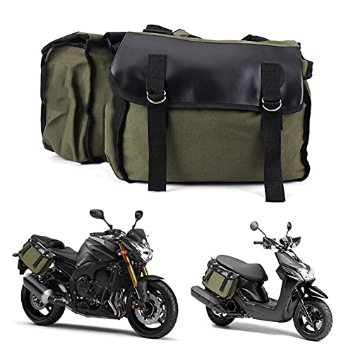 Moto Ciclismo Sillín Bolsa Motocicleta Paquete Trasero Trasero Saddlebags Paquete de Espalda equina Bolsa de Equipaje de Lona (Color : As Shown)