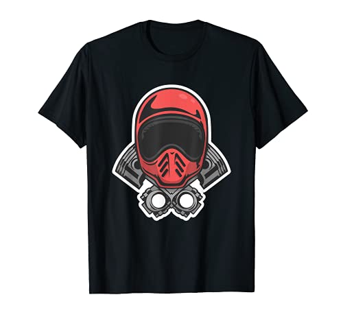Motocross casco regalo moto jinete carreras Camiseta