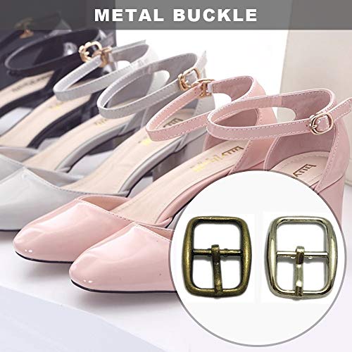 Mousyee Hebillas Metálicas Deslizantes, 30 Piezas Hebillas de Metal para Zapatos de 12 mm Hebillas Cuadradas de Metal Hebillas para Hacer Bolsos Accesorios de Bricolaje para Bolsos de Equipaje (Plata)