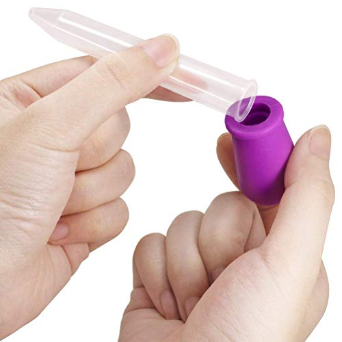 MUCHEN SHOP Graduadas de Líquido,8 Pack 5 ML Goteros Líquidos de Silicona y Plástico Pipetas Cuentagotas con Bombilla Punta para Moldes de Caramelo Chocolate Gummy Multicolor