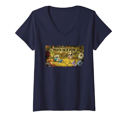 Mujer Adventure Time Death In Bloom Card Camiseta Cuello V