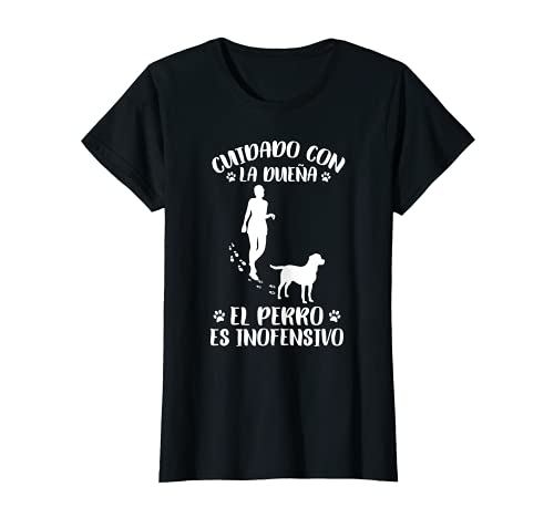 Mujer Amant De Perros Dicho Divertido El Eerro Es Inofensivo. Camiseta