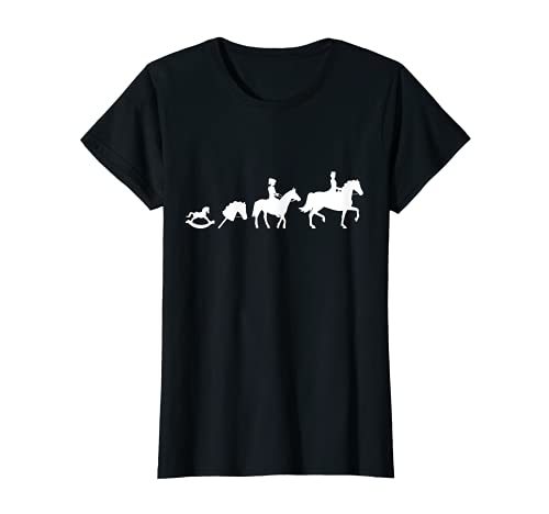 Mujer Evolución del caballo ecuestre de doma clásica Camiseta