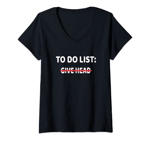 Mujer Lista de hacer dar cabeza Camiseta Cuello V
